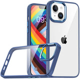 Apple iPhone 14 Kılıf Zore Flora Kapak Sierra Mavi