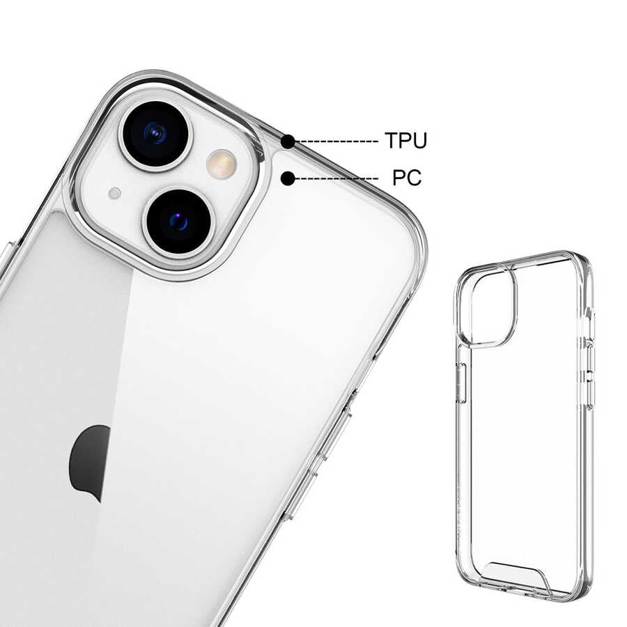 Apple iPhone 14 Kılıf Zore Gard Silikon Renksiz