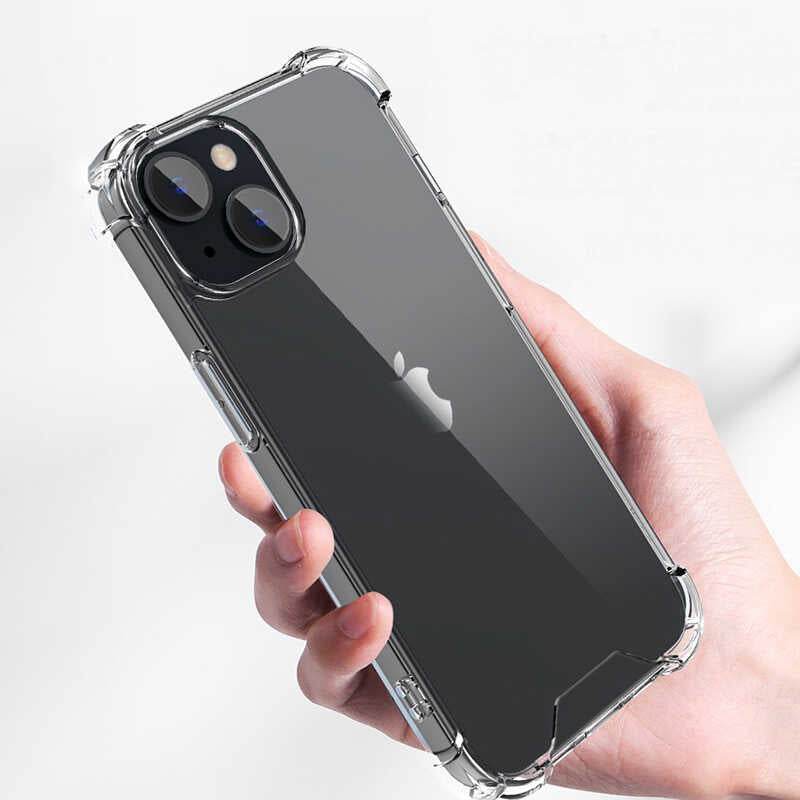 Apple iPhone 14 Kılıf Zore Nitro Anti Shock Silikon Renksiz