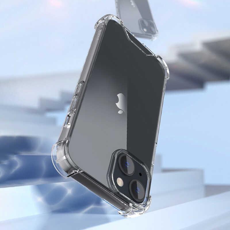 Apple iPhone 14 Kılıf Zore Nitro Anti Shock Silikon Renksiz