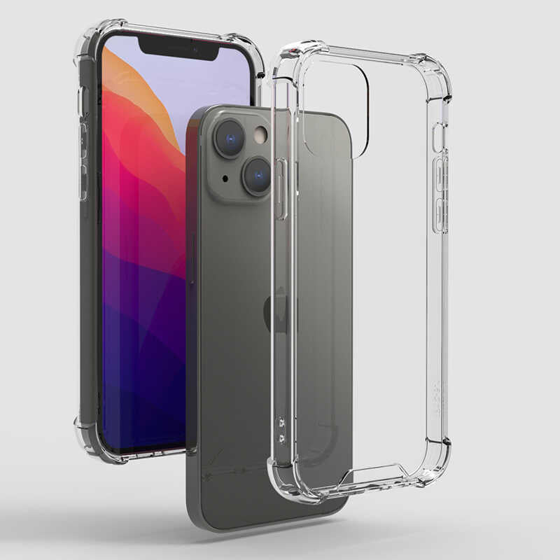 Apple iPhone 14 Kılıf Zore Nitro Anti Shock Silikon Renksiz