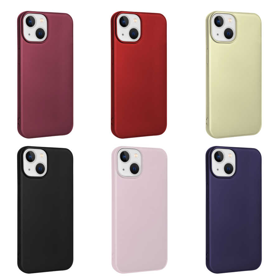 Apple iPhone 14 Kılıf Zore Premier Silikon Kapak Mürdüm