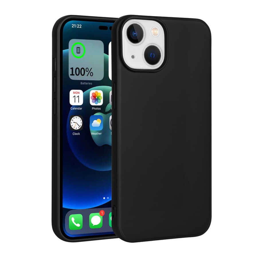Apple iPhone 14 Kılıf Zore Premier Silikon Kapak Siyah
