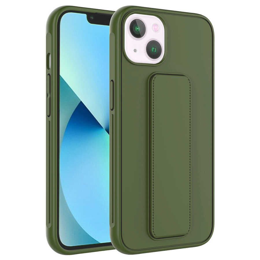 Apple iPhone 14 Kılıf Zore Qstand Kapak Lacivert