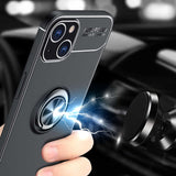 Apple iPhone 14 Kılıf Zore Ravel Silikon Kapak Siyah-Kırmızı