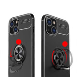 Apple iPhone 14 Kılıf Zore Ravel Silikon Kapak Siyah-Kırmızı