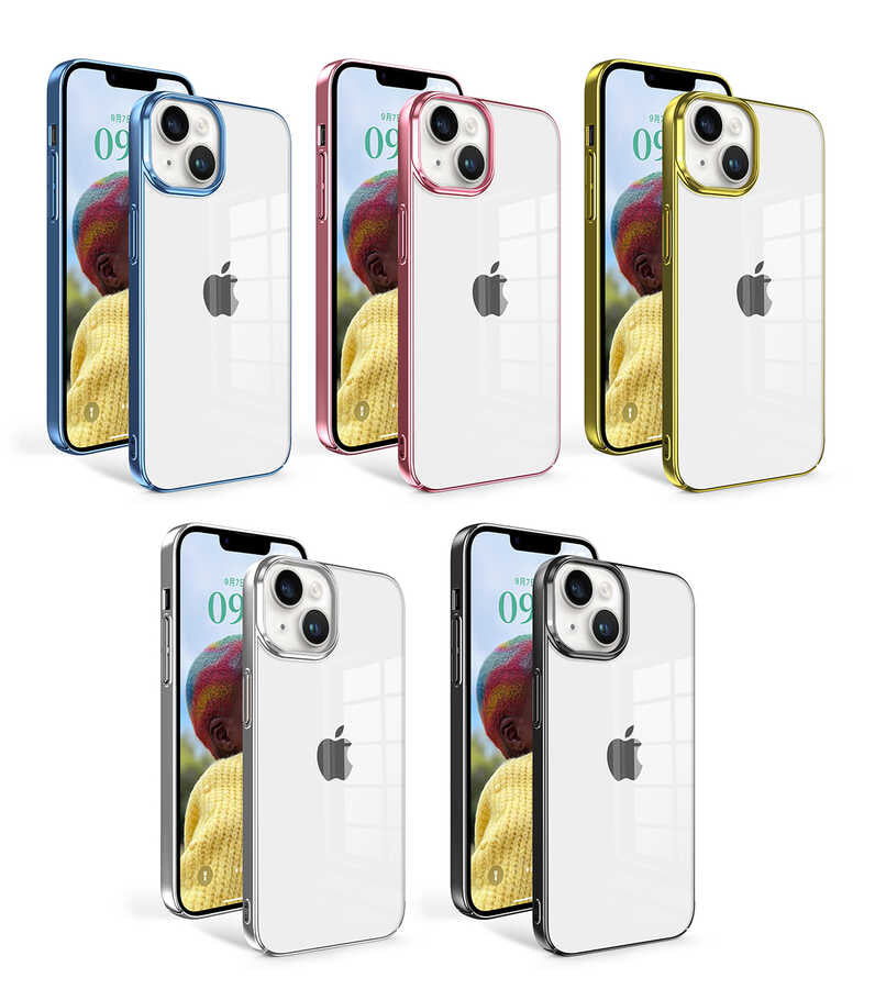 Apple iPhone 14 Kılıf Zore Sun Kapak Mavi Açık