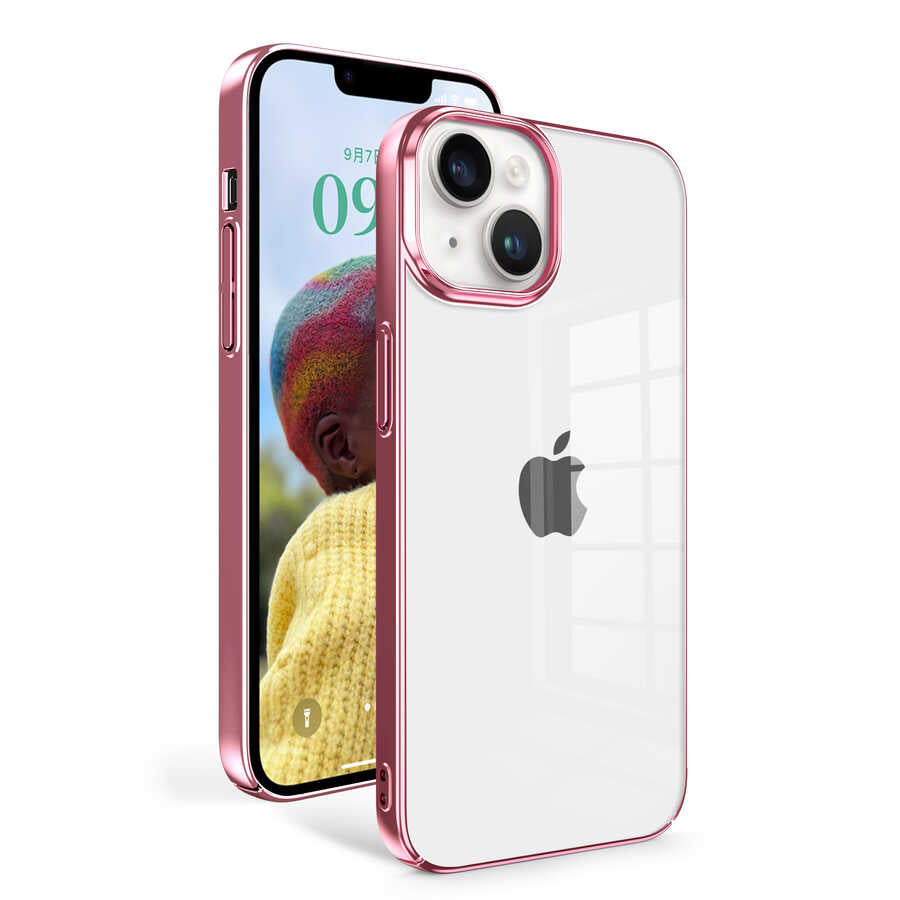 Apple iPhone 14 Kılıf Zore Sun Kapak Rose Gold