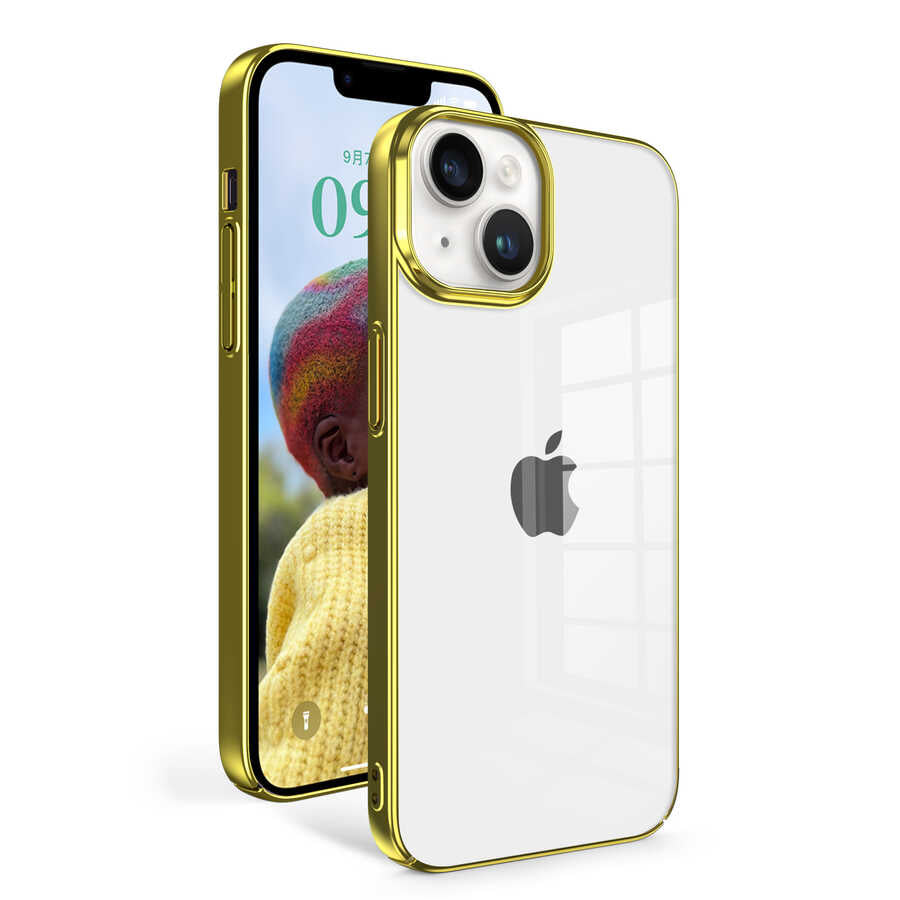 Apple iPhone 14 Kılıf Zore Sun Kapak Gold