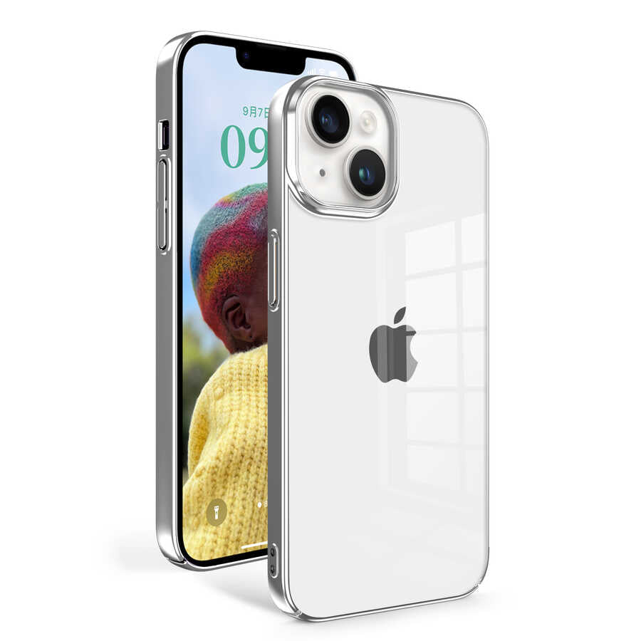 Apple iPhone 14 Kılıf Zore Sun Kapak Gümüş