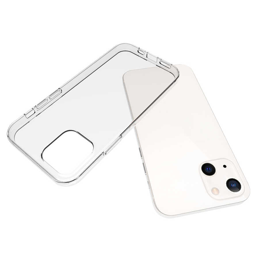 Apple iPhone 14 Kılıf Zore Süper Silikon Kapak Renksiz