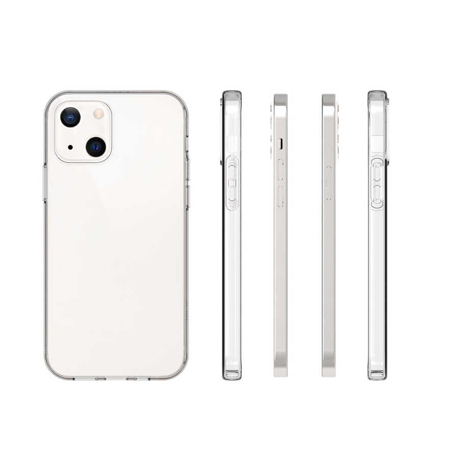 Apple iPhone 14 Kılıf Zore Süper Silikon Kapak Renksiz