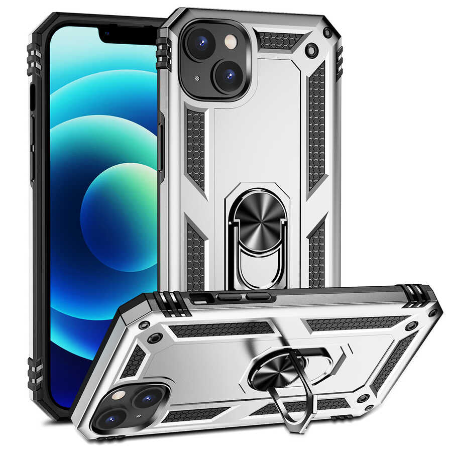 Apple iPhone 14 Kılıf Zore Vega Kapak Gri