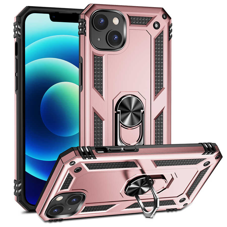 Apple iPhone 14 Kılıf Zore Vega Kapak Rose Gold