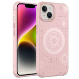 Apple iPhone 14 Kılıf Zore Wireless Şarj Özellikli Desenli Hot Kapak Koyu Yeşil