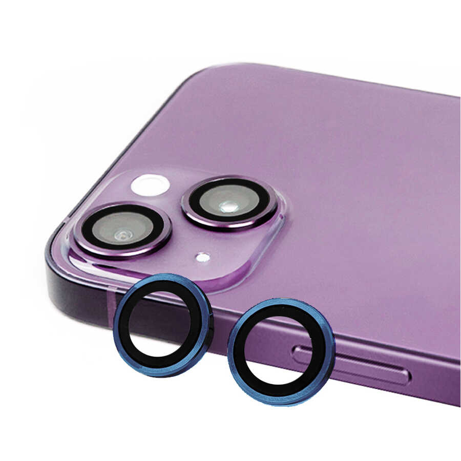 Apple iPhone 14 Plus Zore CL-07 Kamera Lens Koruyucu Lacivert