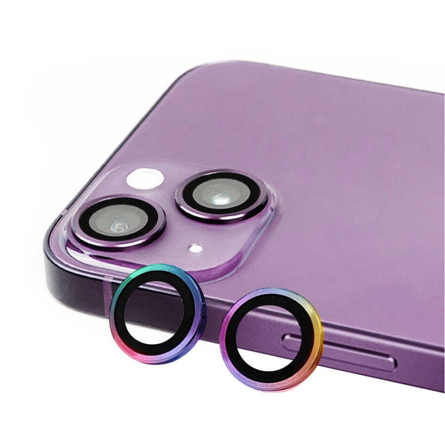 Apple iPhone 14 Plus Zore CL-07 Kamera Lens Koruyucu Kırmızı