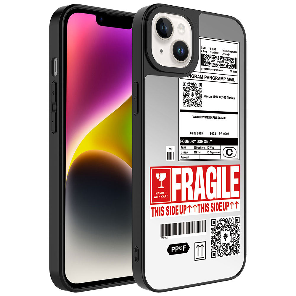 Apple iPhone 14 Plus Kılıf Aynalı Desenli Kamera Korumalı Parlak Zore Mirror Kapak Fragile