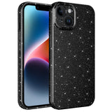 Apple iPhone 14 Plus Kılıf Kamera Korumalı Simli Lüks Zore Koton Kapak Siyah