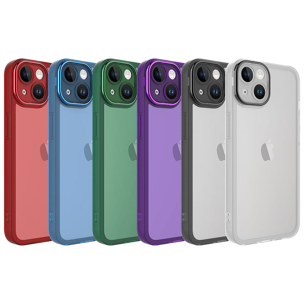 Apple iPhone 14 Plus Kılıf Kamera Korumalı Transparan Zore Post Kapak Kırmızı