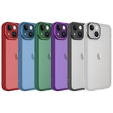 Apple iPhone 14 Plus Kılıf Kamera Korumalı Transparan Zore Post Kapak Kırmızı