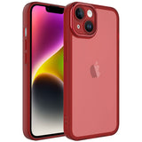Apple iPhone 14 Plus Kılıf Kamera Korumalı Transparan Zore Post Kapak Kırmızı