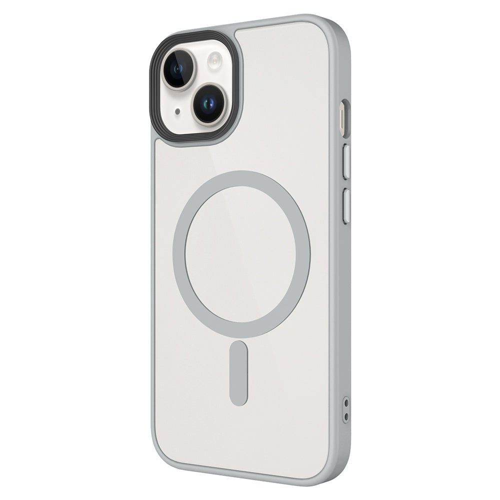 Apple iPhone 14 Plus Kılıf Mat Arka Yüzey Wireless Şarj Özellikli Zore Flet M-safe Kapak Siyah