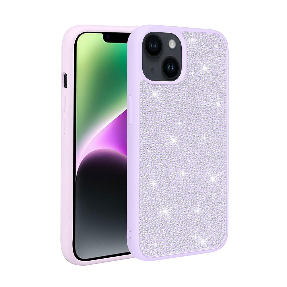 Apple iPhone 14 Plus Kılıf Parlak Taşlı Tasarım Zore Ston Kapak Lila