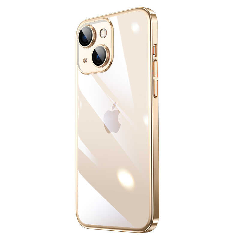 Apple iPhone 14 Plus Kılıf Sert PC Renkli Çerçeveli Zore Riksos Kapak Gümüş
