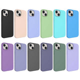 Apple iPhone 14 Plus Kılıf Sıvı Teknolojili Silinebilir Sert Zore Kivi Kapak Mor