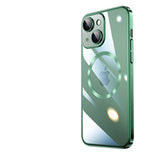 Apple iPhone 14 Plus Kılıf Wireless Şarj Özellikli Sert PC Zore Riksos M-safe Kapak Rose Gold