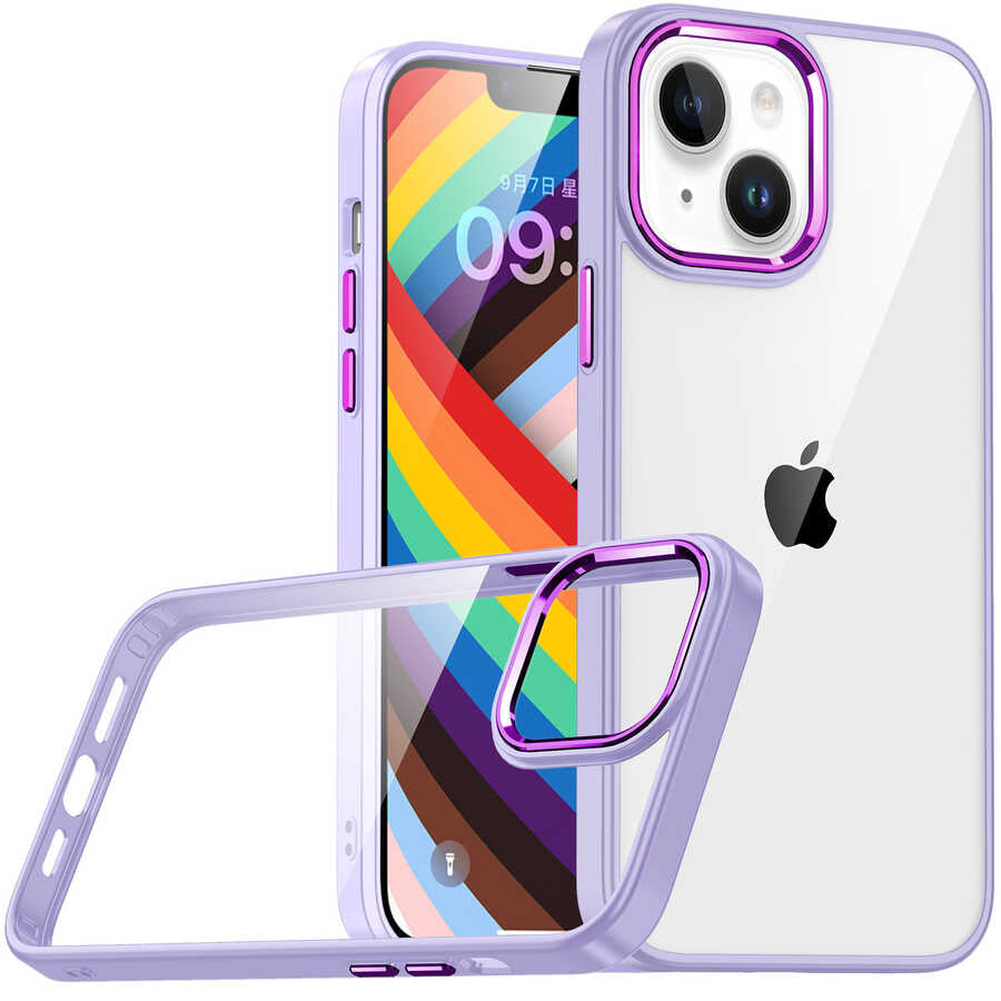 Apple iPhone 14 Plus Kılıf Zore Flora Kapak Lila