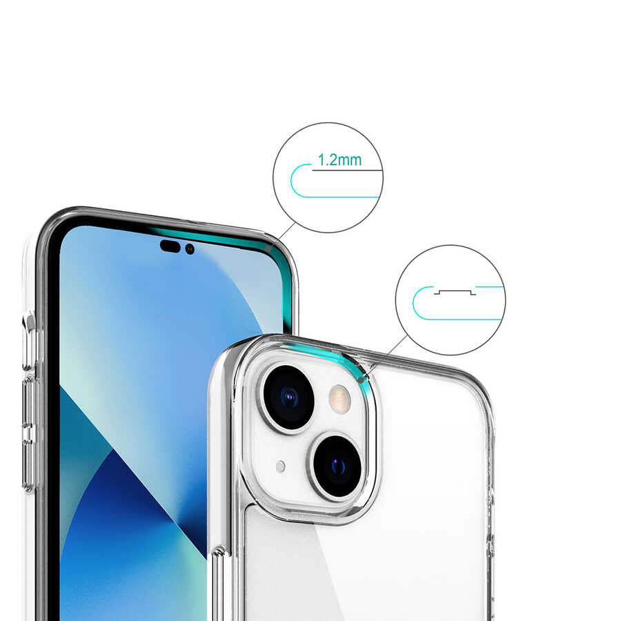 Apple iPhone 14 Plus Kılıf Zore Gard Silikon Renksiz