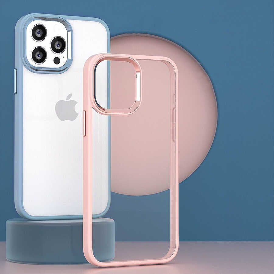 Apple iPhone 14 Plus Kılıf Zore Krom Kapak Siyah
