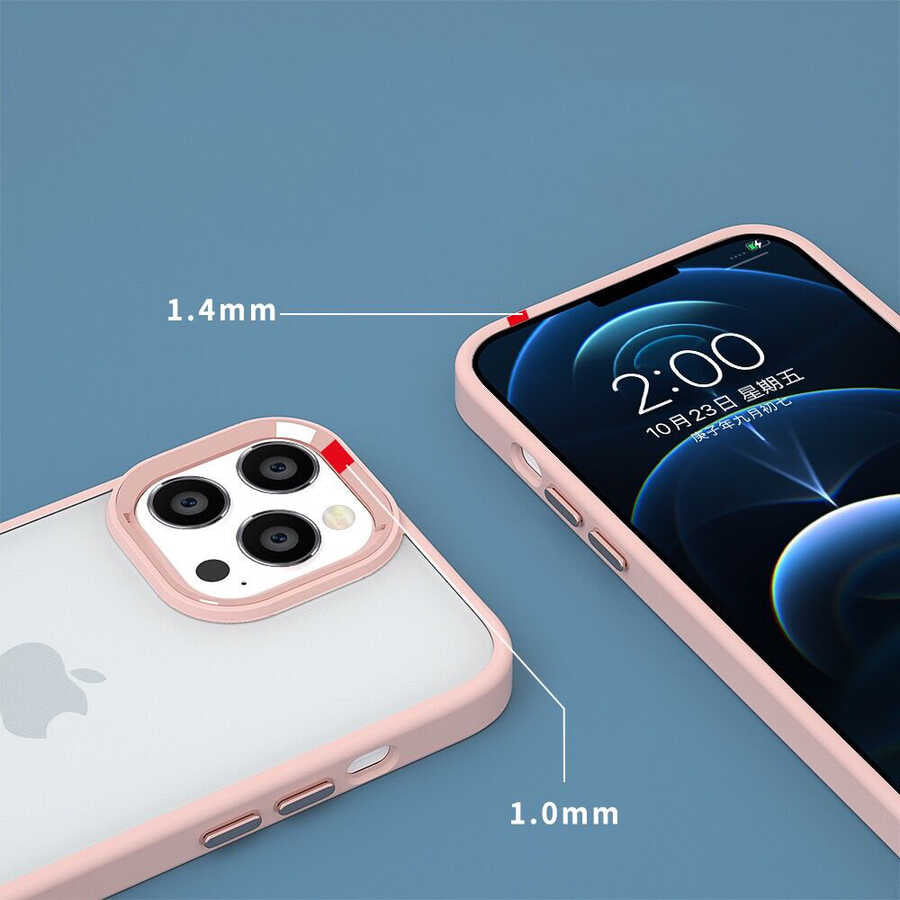 Apple iPhone 14 Plus Kılıf Zore Krom Kapak Siyah