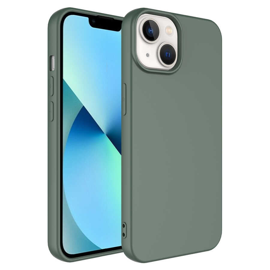 Apple iPhone 14 Plus Kılıf Zore Mara Lansman Kapak Koyu Yeşil