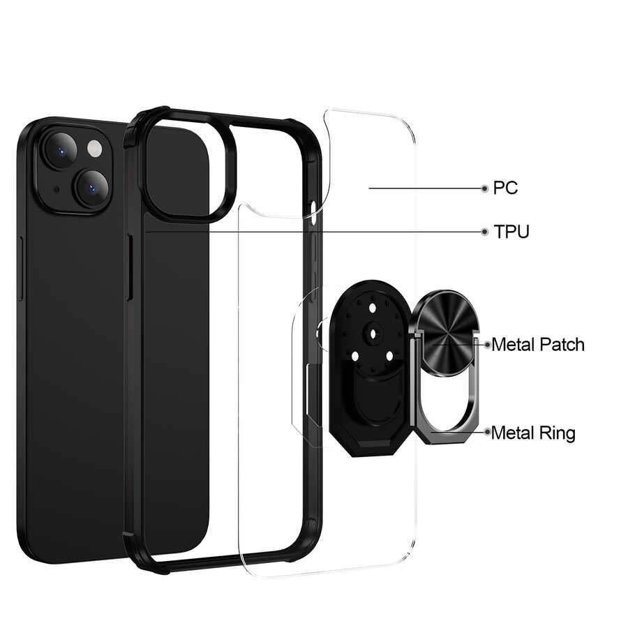Apple iPhone 14 Plus Kılıf Zore Mola Kapak Siyah