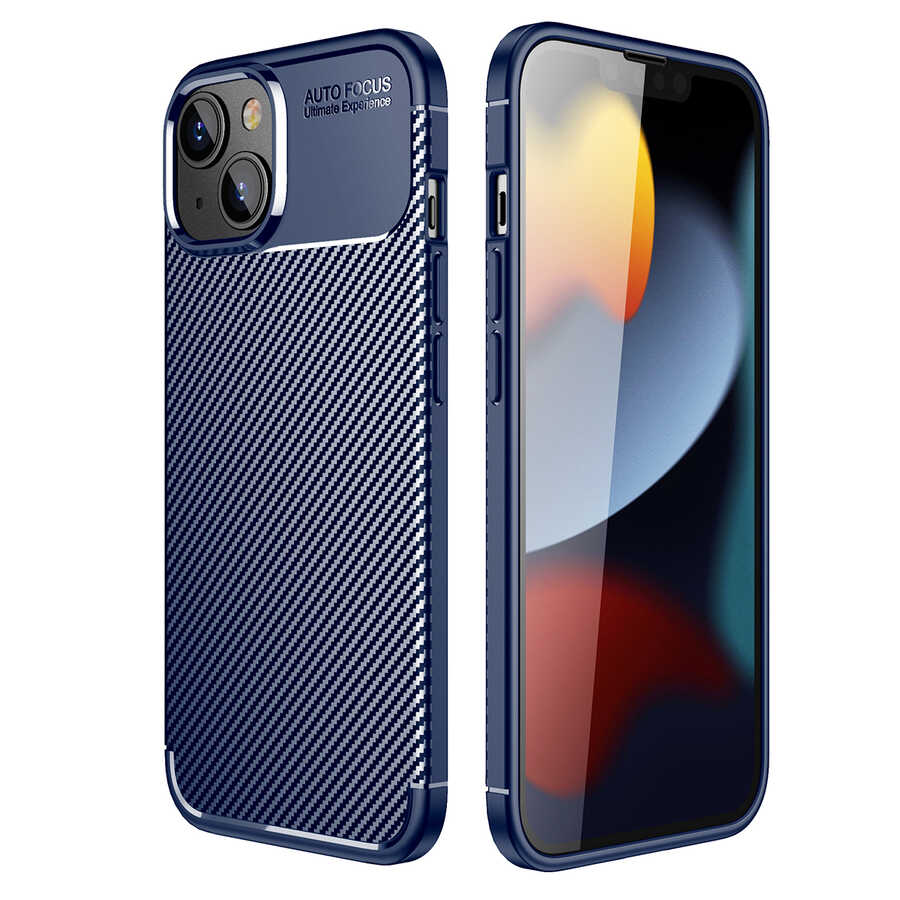 Apple iPhone 14 Plus Kılıf Zore Negro Silikon Kapak Lacivert