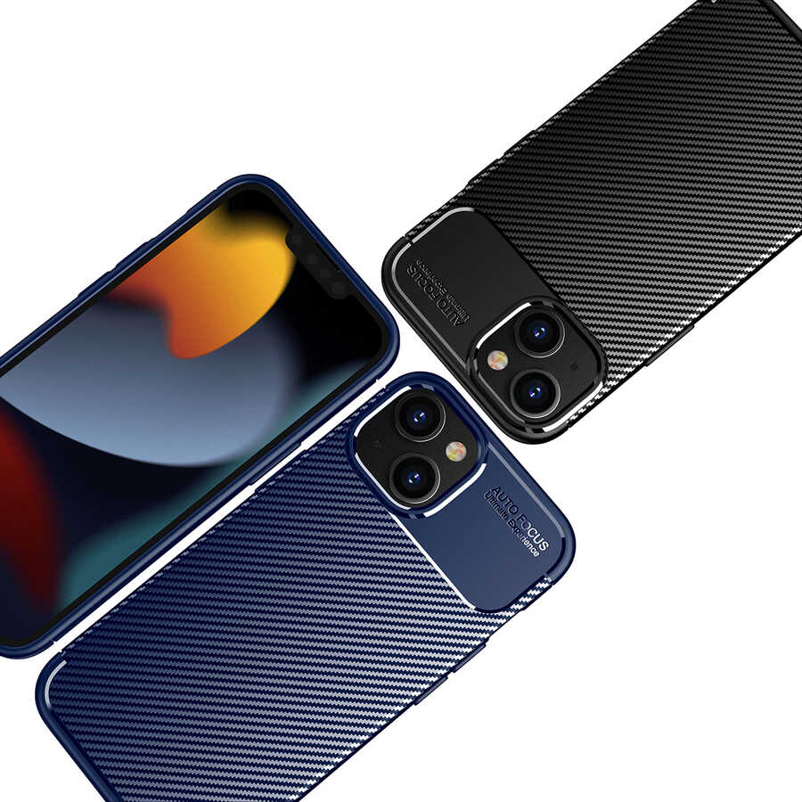 Apple iPhone 14 Plus Kılıf Zore Negro Silikon Kapak Lacivert