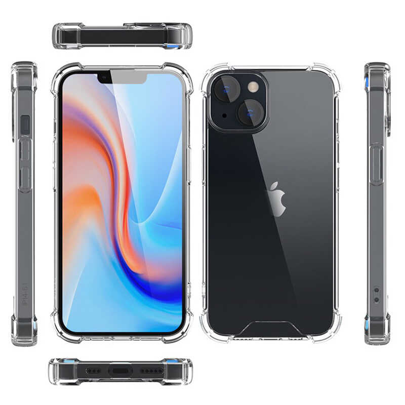 Apple iPhone 14 Plus Kılıf Zore Nitro Anti Shock Silikon Renksiz