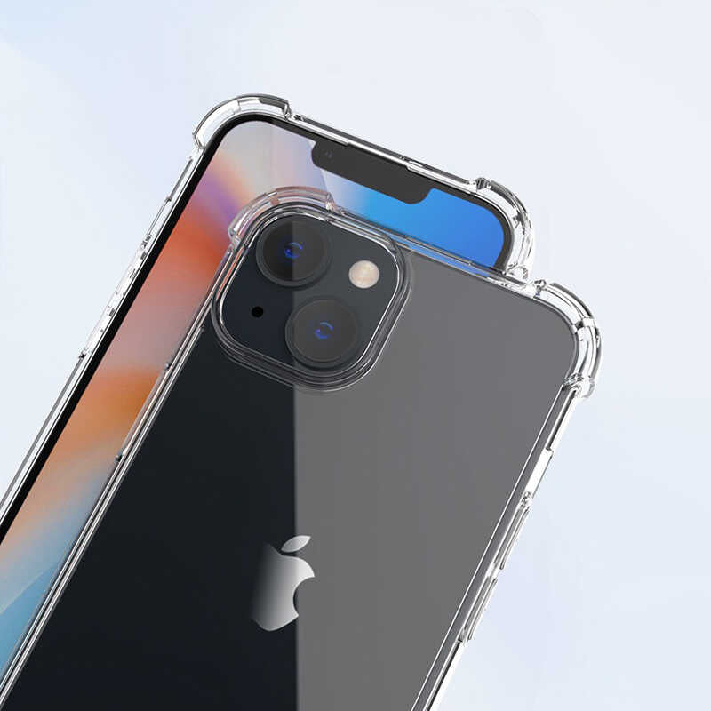 Apple iPhone 14 Plus Kılıf Zore Nitro Anti Shock Silikon Renksiz