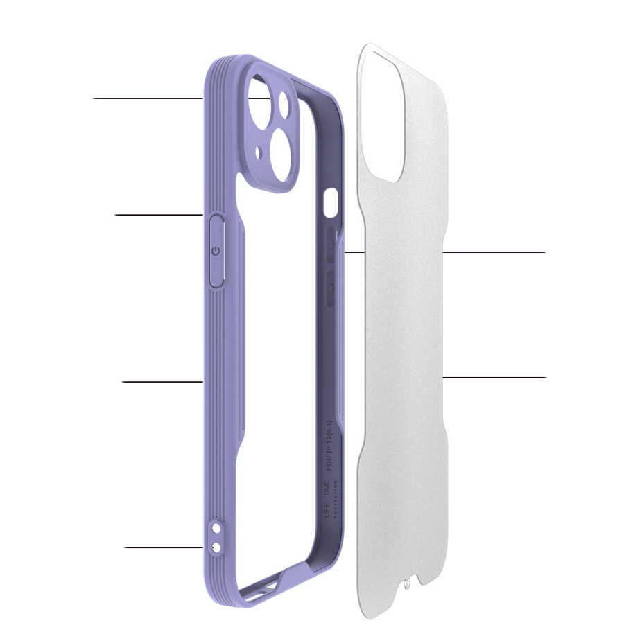 Apple iPhone 14 Plus Kılıf Zore Parfe Kapak Mor