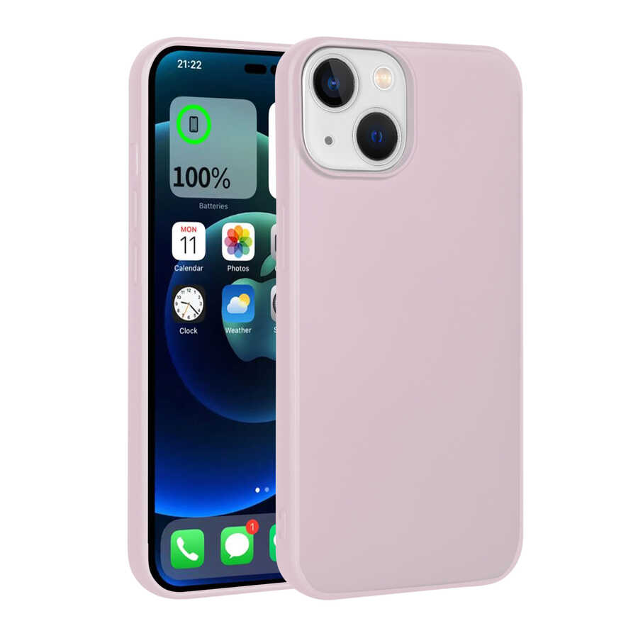 Apple iPhone 14 Plus Kılıf Zore Premier Silikon Kapak Rose Gold