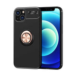 Apple iPhone 14 Plus Kılıf Zore Ravel Silikon Kapak Siyah-Rose Gold
