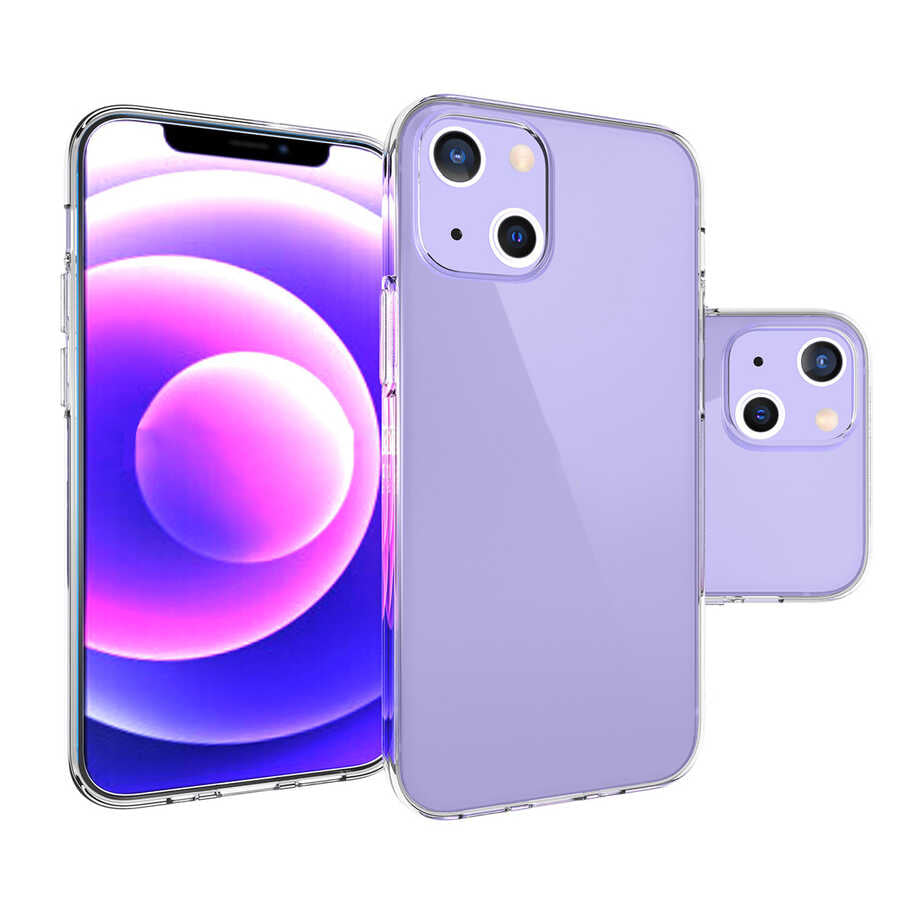 Apple iPhone 14 Plus Kılıf Zore Süper Silikon Kapak Renksiz