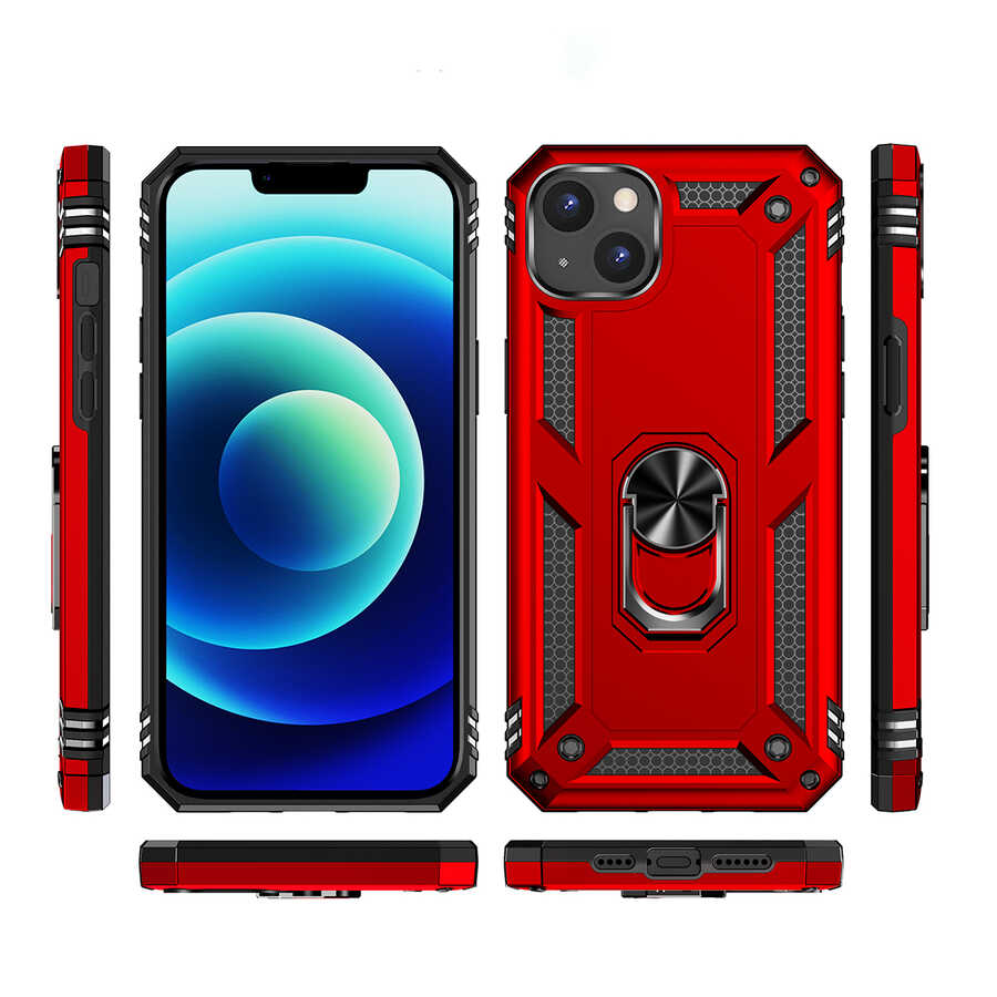 Apple iPhone 14 Plus Kılıf Zore Vega Kapak Kırmızı