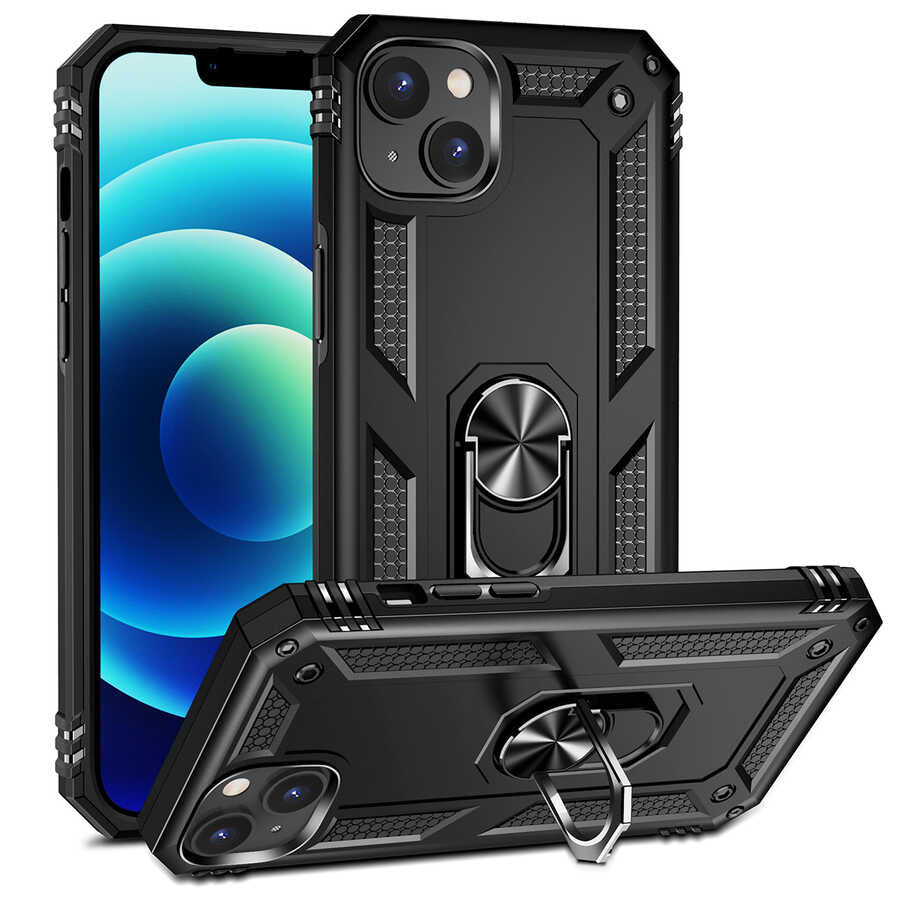 Apple iPhone 14 Plus Kılıf Zore Vega Kapak Siyah