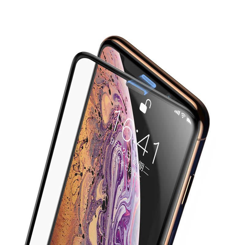 Apple iPhone 14 Pro Ahize Toz Önleyici Zore Anti-Dust Temperli Ekran Koruyucu Siyah