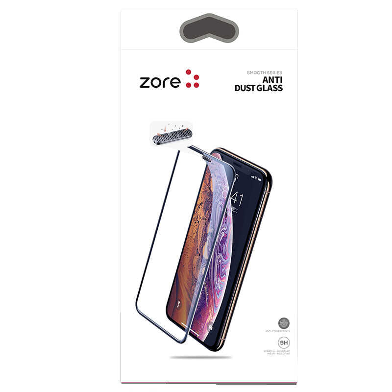 Apple iPhone 14 Pro Ahize Toz Önleyici Zore Anti-Dust Temperli Ekran Koruyucu Siyah