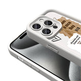 Apple iPhone 14 Pro Kılıf Kamera Korumalı Baskılı Arka Yüzey Zore Klas Kapak Koyu Kahve
